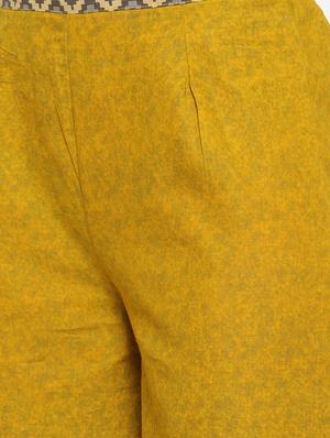 mustard printed kurta palazzo set - 16194931 - Standard Image - 5