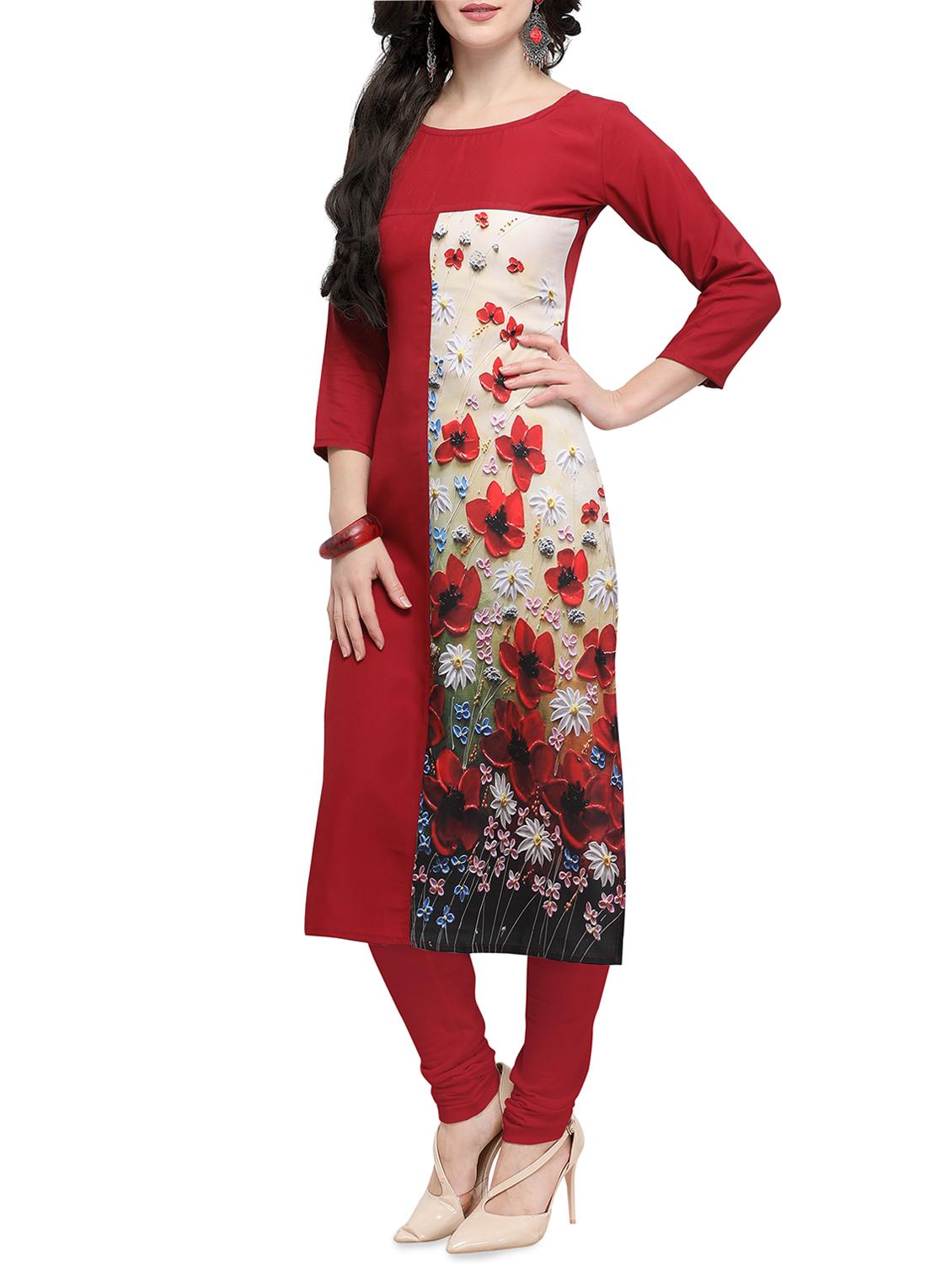 Digital printed straight kurta - 16195393 - Zoom Image - 2