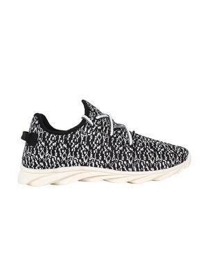 black fabric lace up sport shoes - 16195442 - Standard Image - 2