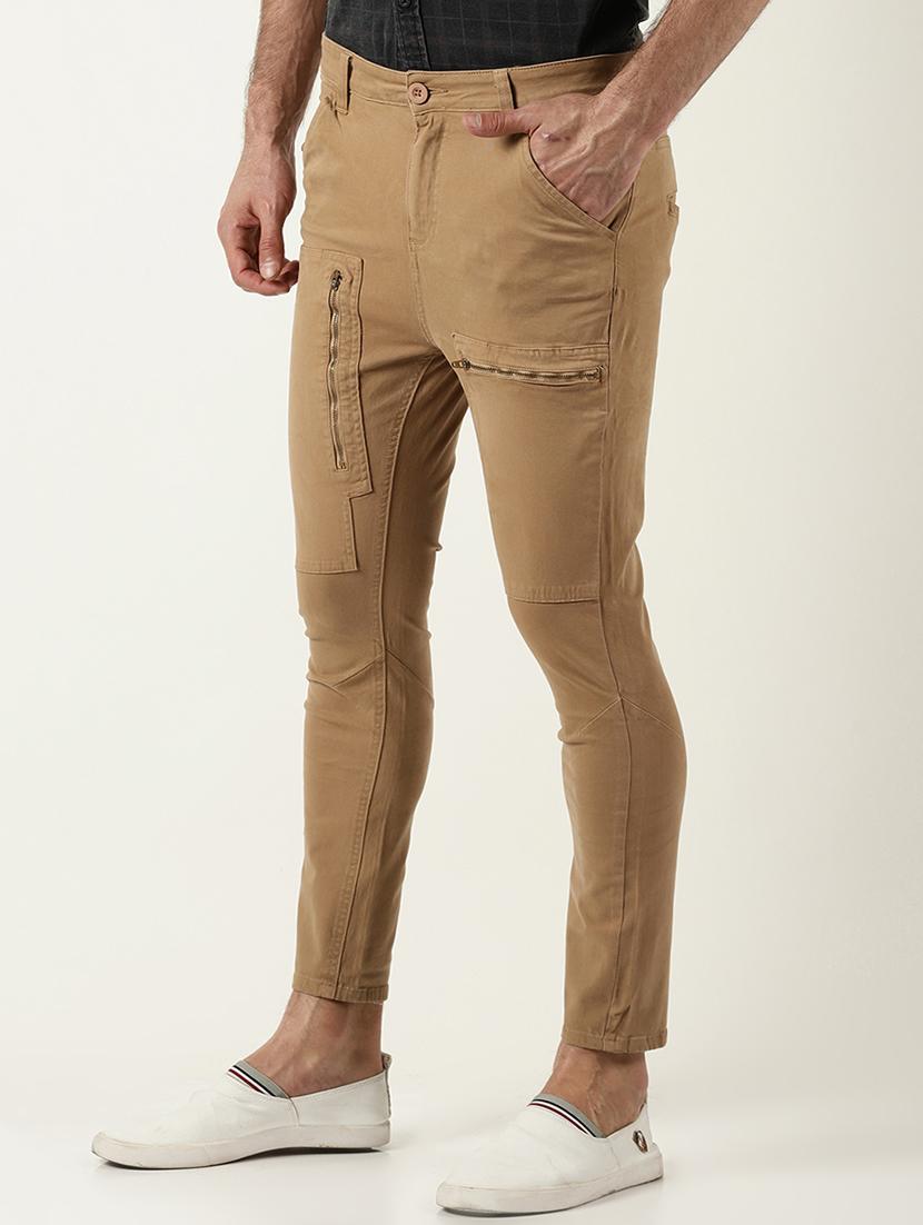 brown solid chinos - 16196660 - Zoom Image - 2