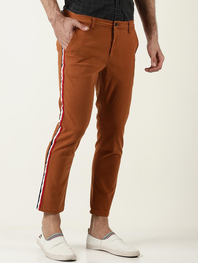 brown solid chinos - 16196661 - Zoom Image - 2