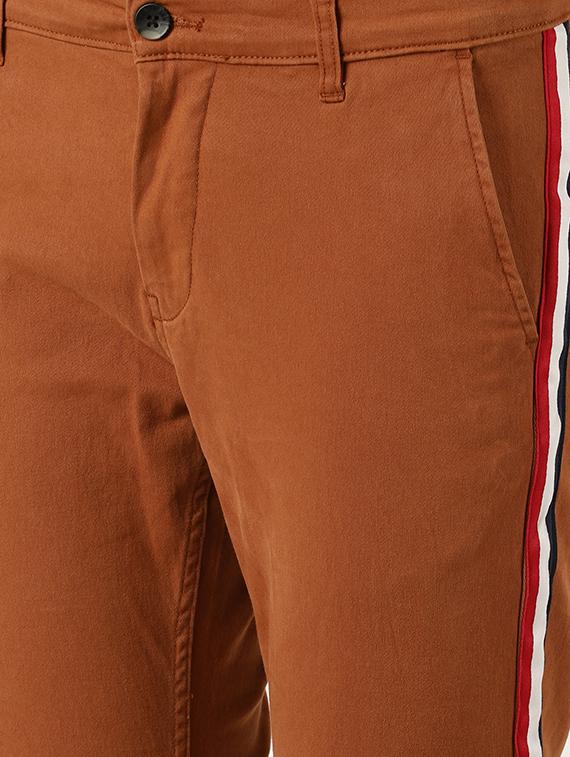 brown solid chinos - 16196661 - Zoom Image - 5