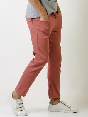 red solid plain jeans - 16196678 - Standard Image - 2