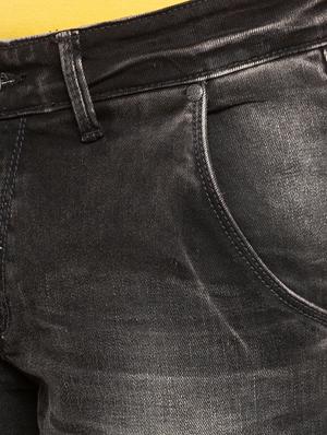 black heavy washed jeans - 16197867 - Standard Image - 5