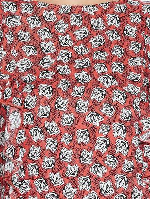 ruffle detail floral top - 16198964 - Standard Image - 5