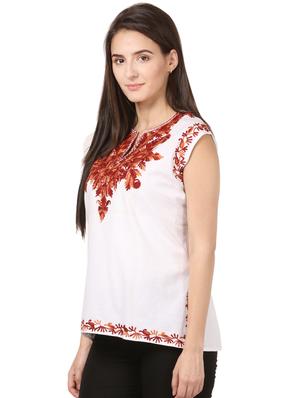 embroidered straight kurti - 16199295 - Standard Image - 2