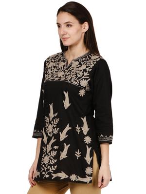 chikankari straight kurti - 16199313 - Standard Image - 2