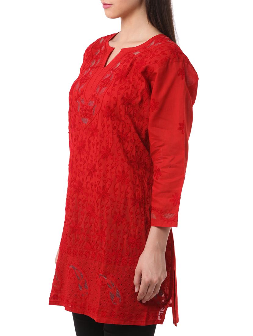 Chikankari straight kurta - 16199368 - Zoom Image - 2