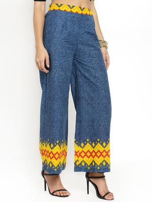 printed flared palazzo - 16199725 - Standard Image - 2