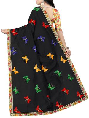conversational embroidered saree with blouse - 16200101 - Standard Image - 2