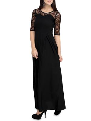 lace detail pleated maxi dress - 16200640 - Standard Image - 2