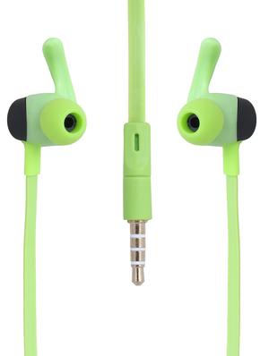 green plastic in ear phones - 16200784 - Standard Image - 2