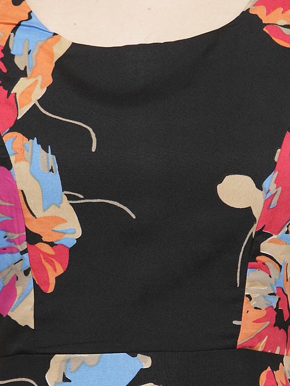 cold shoulder floral high low dress - 16201103 - Zoom Image - 5