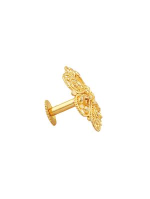 gold metal studs earring - 16201356 - Standard Image - 2