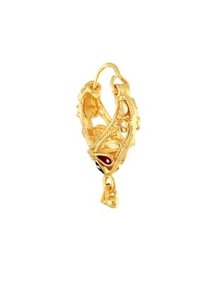 gold metal studs earring - 16201363 - Standard Image - 2