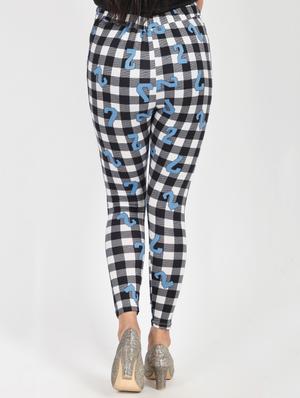 high rise checkered quirky legging - 16201970 - Standard Image - 2