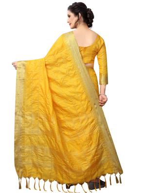checkered woven saree with blouse - 16202729 - Standard Image - 2