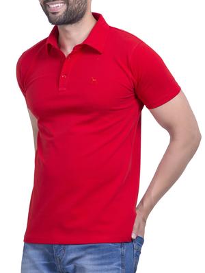 red solid polo t-shirt - 16202897 - Standard Image - 2