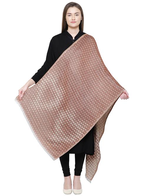 brown viscose shawl - 16203082 - Standard Image - 1