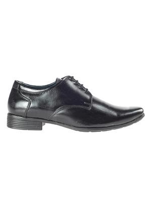 black leatherette lace-up derbys - 16203672 - Standard Image - 2