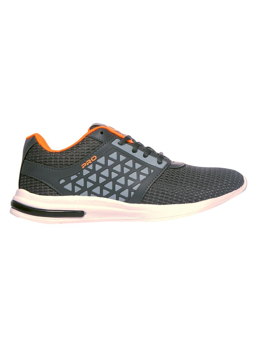 grey mesh lace up sport shoes - 16203687 - Zoom Image - 2