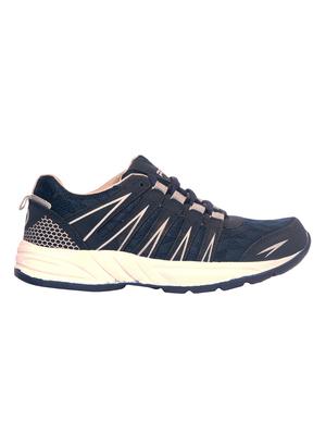 navy blue mesh lace up sport shoes - 16203689 - Standard Image - 2