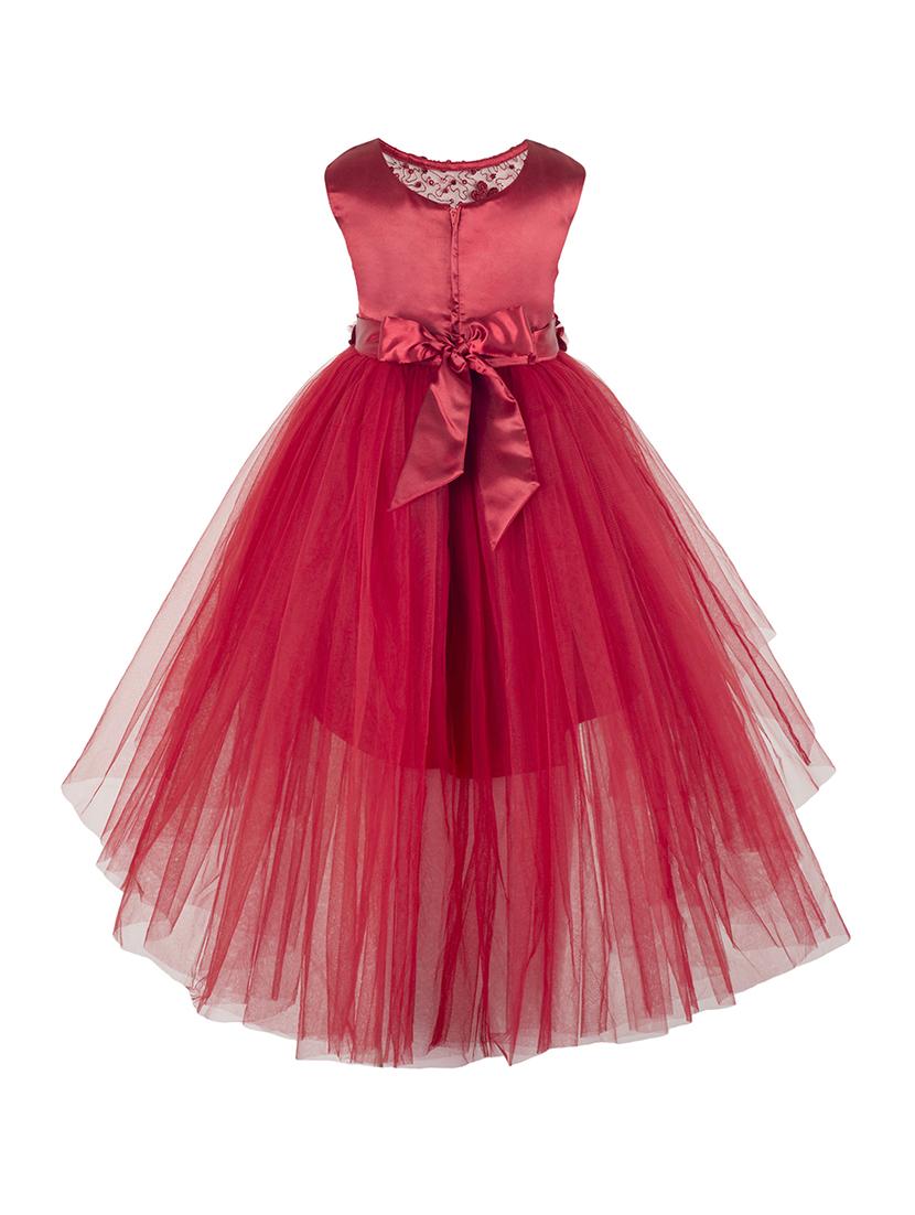 red polyester frock - 16203802 - Zoom Image - 2