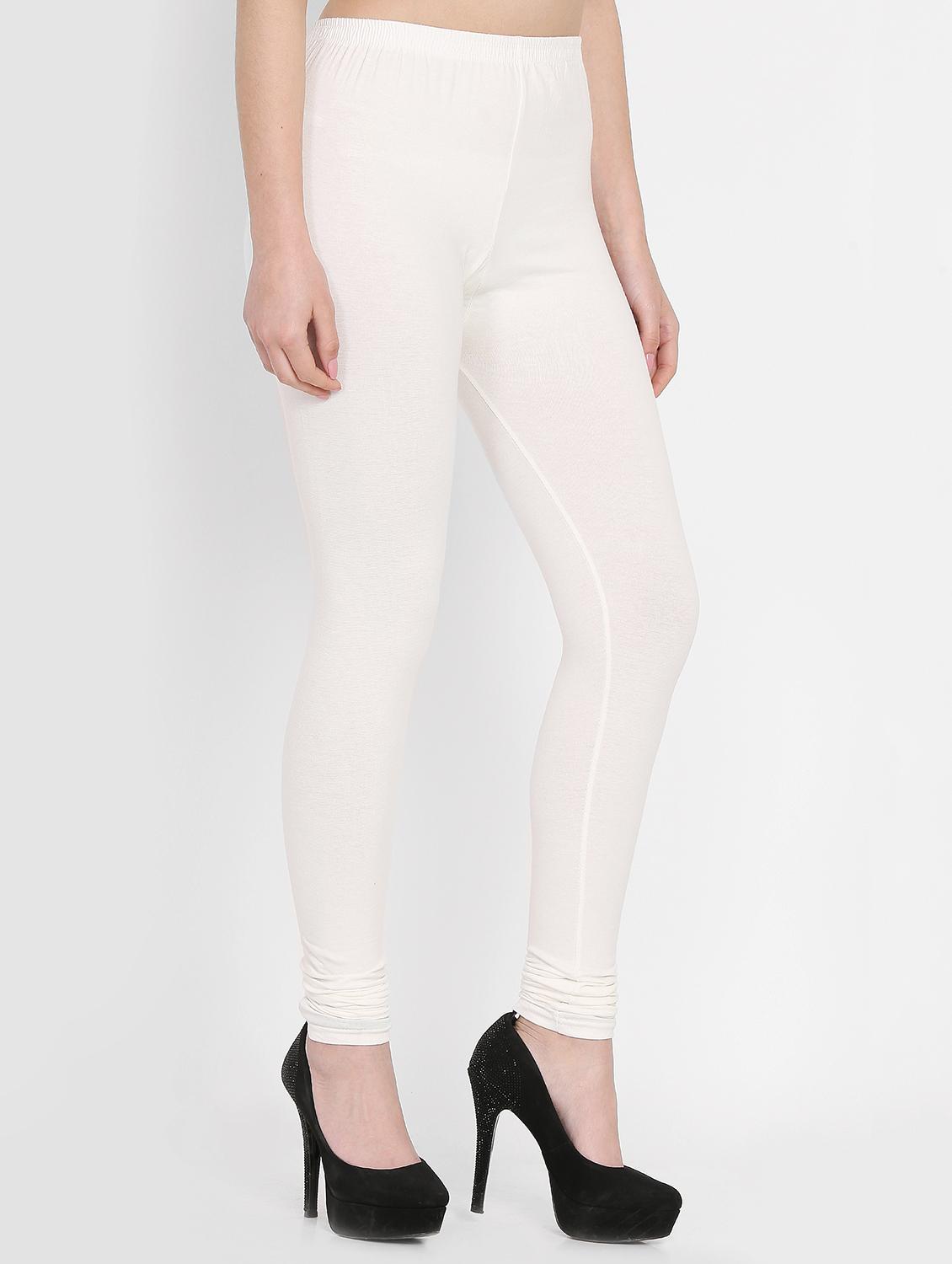 white cotton leggings - 16204614 - Zoom Image - 2