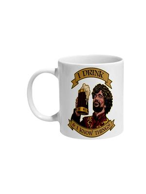 game of thrones i drink and i know things tyrion lannister ceramic mug - 16206707 - Standard Image - 2