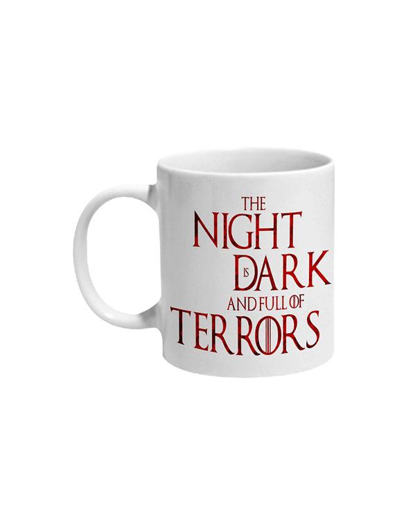 game of thrones the night is dark and full of terrors fire ceramic mug - 16206709 - Zoom Image - 2