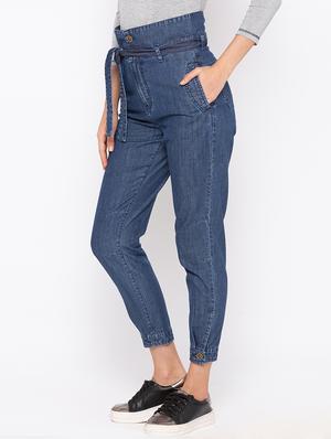 tie knot high rise jeans - 16208056 - Standard Image - 2