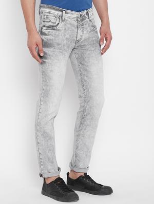 grey denim light washed jeans - 16208060 - Standard Image - 2