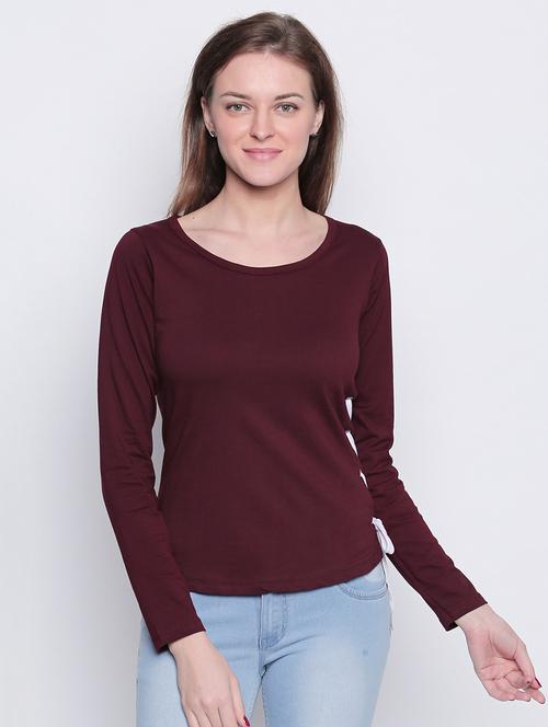 scoop neck long sleeved tee - 16208404 - Standard Image - 1
