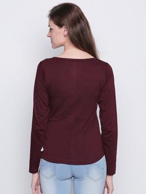scoop neck long sleeved tee - 16208404 - Standard Image - 2