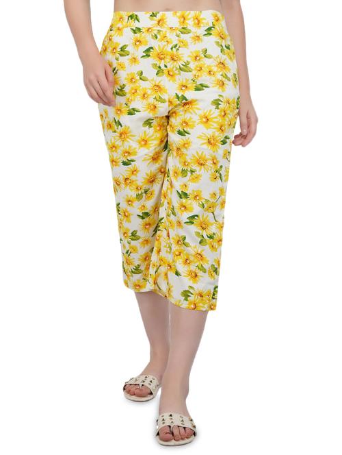 high rise floral culotte - 16208530 - Standard Image - 1