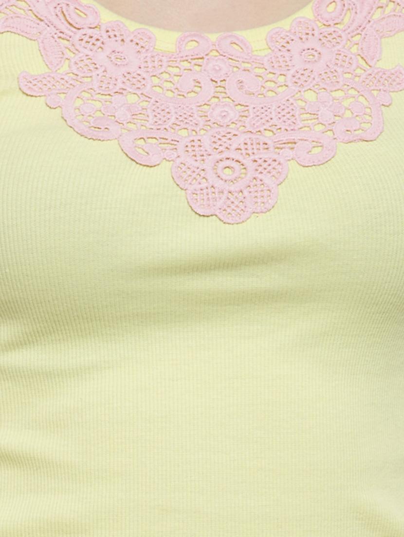lace detail tank tee - 16208564 - Zoom Image - 5