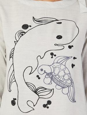 tie up neck printed top - 16209663 - Standard Image - 5