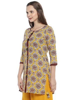 printed straight kurti - 16215287 - Standard Image - 2