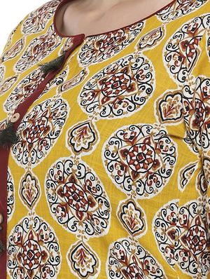 printed straight kurti - 16215287 - Standard Image - 5