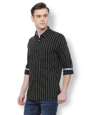 black striped casual shirt - 16215576 - Standard Image - 2