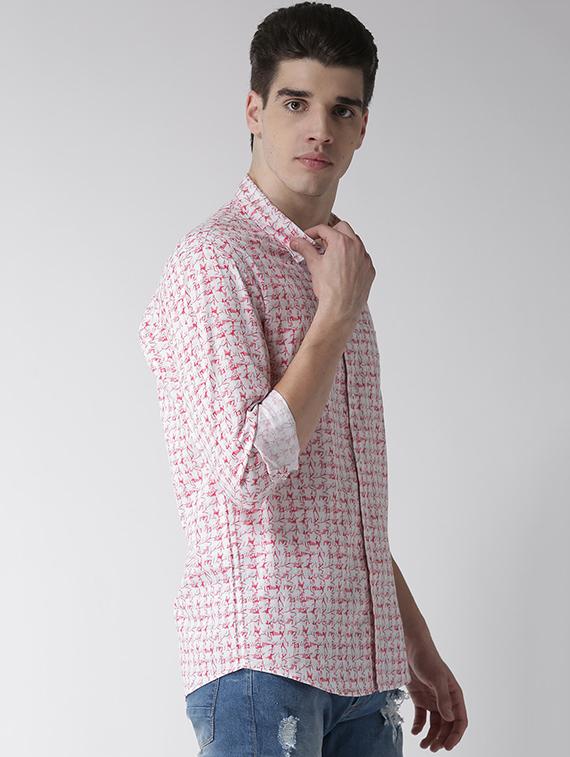 red printed casual shirt - 16217987 - Zoom Image - 2