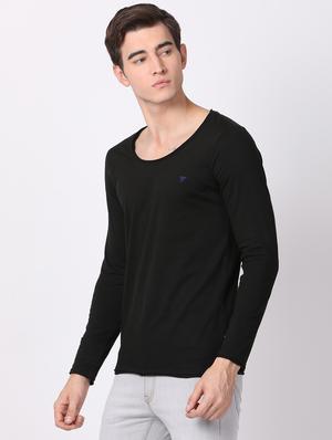 black solid t-shirt - 16218129 - Standard Image - 2