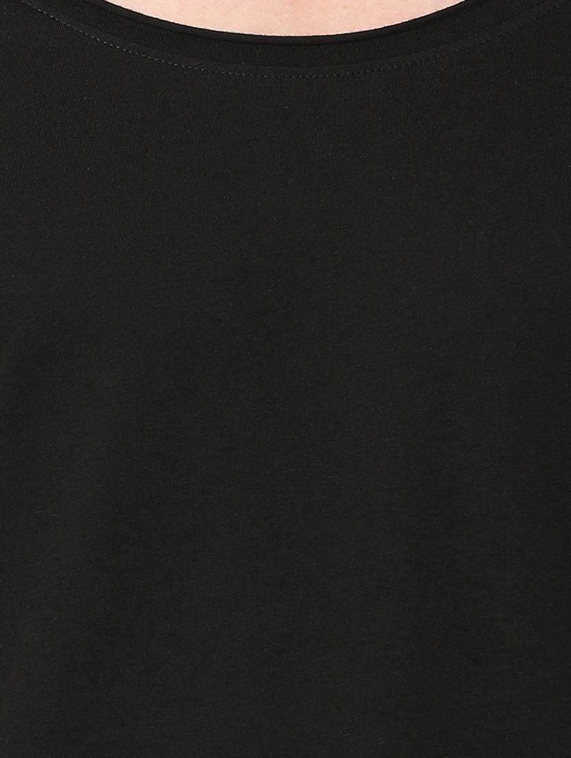black solid t-shirt - 16218129 - Zoom Image - 5