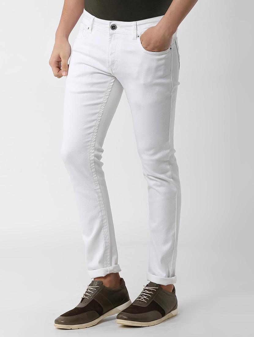 white cotton plain jeans - 16218554 - Zoom Image - 2