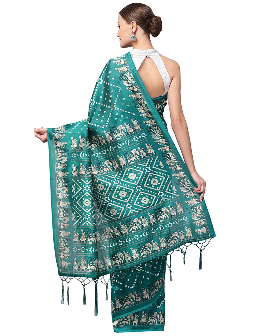 conversational printed saree with blouse - 16219126 - Zoom Image - 2