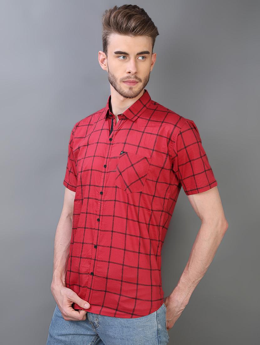 red checkered casual shirt - 16219172 - Zoom Image - 2
