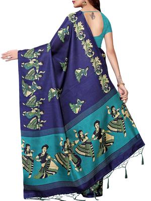 conversational printed saree with blouse - 16219243 - Standard Image - 2