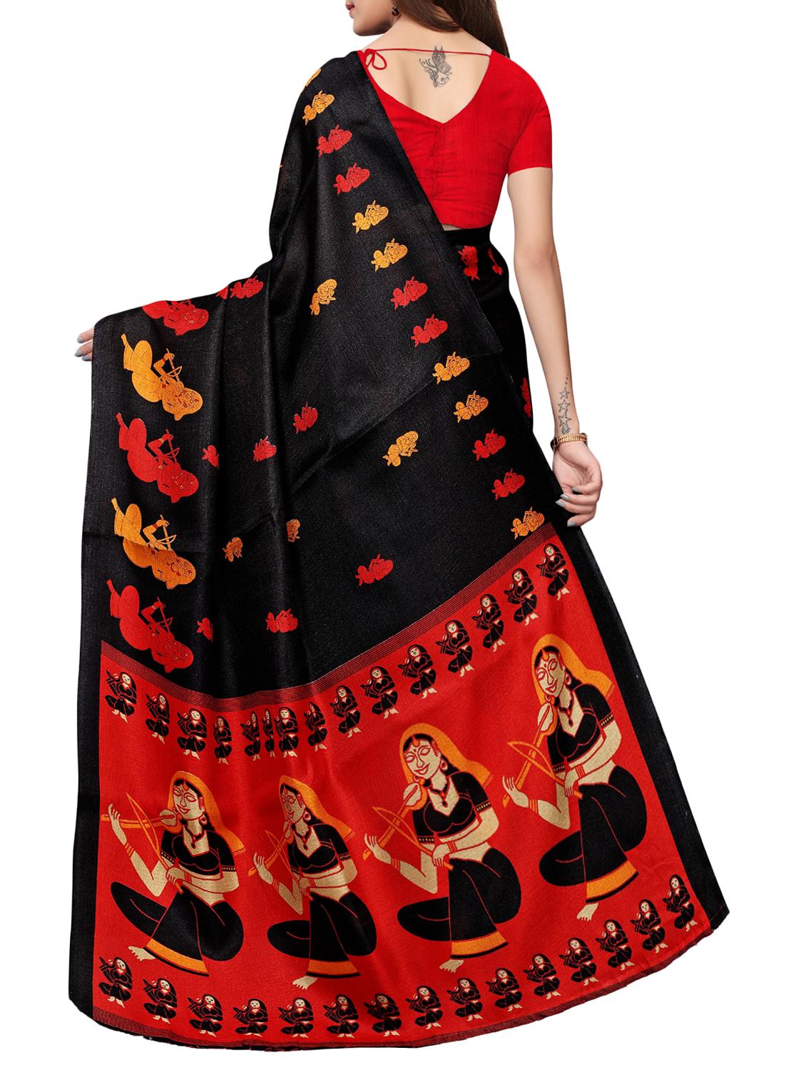 conversational printed saree with blouse - 16219290 - Zoom Image - 2