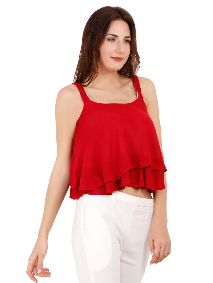 ruffled crop top - 16219840 - Zoom Image - 2