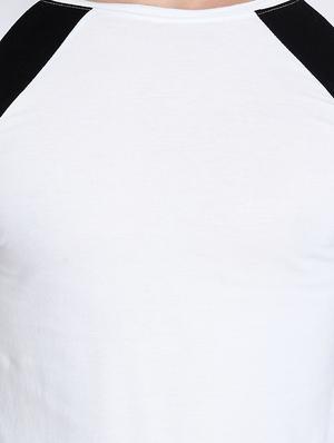 white color block raglan t-shirt - 16220656 - Standard Image - 5